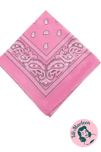 Bandana - Lyserød med klassisk mønster